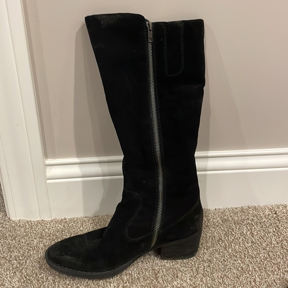 Womens black Born knee high boots